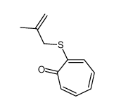 2-(2-methylprop-2-enylsulfanyl)cyclohepta-2,4,6-trien-1-one结构式