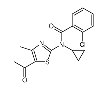 Benzamide, N-(5-acetyl-4-methyl-2-thiazolyl)-2-chloro-N-cyclopropyl Structure