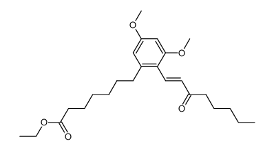 ethyl 7-<3,5-dimethoxy-2-(3-oxo-oct-1-enyl)phenyl>heptanoate结构式