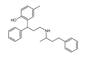 4-methyl-2-[1-phenyl-3-(4-phenylbutan-2-ylamino)propyl]phenol结构式