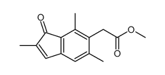methyl 2-(2,4,6-trimethyl-3-oxoinden-5-yl)acetate Structure
