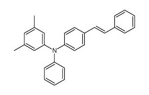 3,5-dimethyl-N-phenyl-N-[4-(2-phenylethenyl)phenyl]aniline结构式