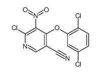 6-chloro-4-(2,5-dichlorophenoxy)-5-nitropyridine-3-carbonitrile Structure
