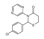 2-(4-chlorophenyl)-3-pyrazin-2-yl-1,3-thiazinan-4-one结构式