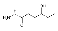 Hexanoic acid,4-hydroxy-3-methyl-,hydrazide Structure