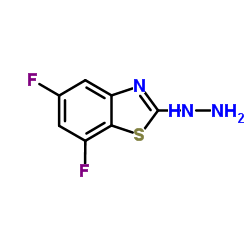 5,7-DIFLUORO-2(3H)-BENZOTHIAZOLONEHYDRAZONE结构式