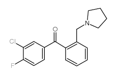 3'-CHLORO-4'-FLUORO-2-PYRROLIDINOMETHYL BENZOPHENONE结构式