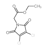 ethyl 2-(3,4-dichloro-2,5-dioxo-pyrrol-1-yl)acetate结构式