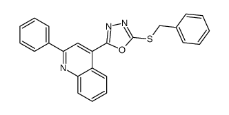 2-benzylsulfanyl-5-(2-phenylquinolin-4-yl)-1,3,4-oxadiazole Structure