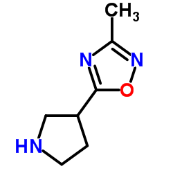 3-甲基-5-吡咯-1,2,4-噁二唑结构式