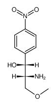 (1R,2R)-2-amino-3-methoxy-1-(4-nitro-phenyl)-propan-1-ol结构式