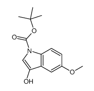 tert-butyl 3-hydroxy-5-methoxyindole-1-carboxylate结构式