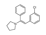 1-[2-(3-chlorophenyl)-1-phenylethenyl]pyrrolidine Structure
