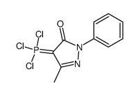 5-methyl-2-phenyl-4-(trichlorophosphoranylidene)-2,4-dihydro-3H-pyrazol-3-one结构式