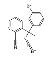 3-[1-azido-1-(3-bromophenyl)ethyl]pyridine-2-carbonitrile结构式