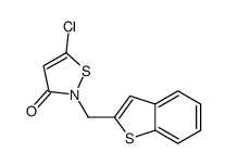 2-(1-benzothiophen-2-ylmethyl)-5-chloro-1,2-thiazol-3-one结构式