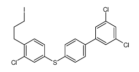 1,3-dichloro-5-[4-[3-chloro-4-(3-iodopropyl)phenyl]sulfanylphenyl]benzene结构式