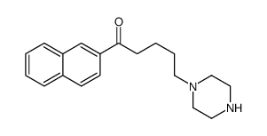 1-naphthalen-2-yl-5-piperazin-1-ylpentan-1-one结构式