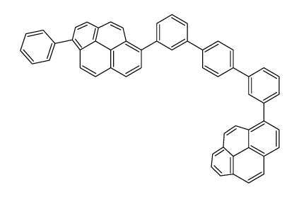 1-phenyl-6-[3-[4-(3-pyren-1-ylphenyl)phenyl]phenyl]pyrene结构式
