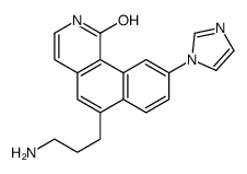 6-(3-aminopropyl)-9-imidazol-1-yl-2H-benzo[h]isoquinolin-1-one结构式