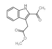 1H-Indole-3-aceticacid, 2-acetyl-, methyl ester结构式