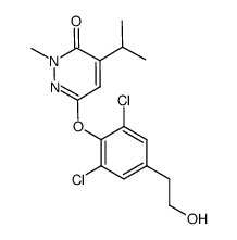 6-[2,6-dichloro-4-(2-hydroxyethyl)phenoxy]-4-isopropyl-2-methylpyridazin-3-one结构式