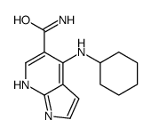 4-(cyclohexylamino)-1H-pyrrolo[2,3-b]pyridine-5-carboxamide Structure