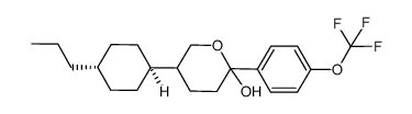 5-(4-Propyl-cyclohexyl)-2-(4-trifluoromethoxy-phenyl)-tetrahydro-pyran-2-ol Structure