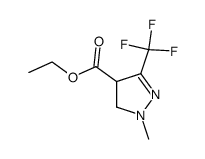 1-methyl-3-trifluoromethyl-4,5-dihydro-1H-pyrazole-4-carboxylic acid ethyl ester结构式