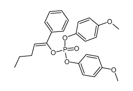 phosphoric acid bis(4-methoxy-phenyl) ester 1-phenyl-but-1-enyl ester Structure