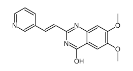 6,7-dimethoxy-2-(2-pyridin-3-ylethenyl)-1H-quinazolin-4-one结构式
