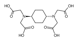 trans-1,4-cyclohexanediaminotetraacetic acid Structure