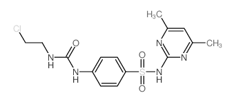 1-(2-chloroethyl)-3-[4-[(4,6-dimethylpyrimidin-2-yl)sulfamoyl]phenyl]urea Structure