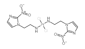 Platinum,dichlorobis(2-nitro-1H-imidazole-1-ethanamine-Na)-, (SP-4-2)- (9CI) structure
