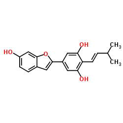 5-(6-Hydroxybenzofuran-2-yl)-2-(3-methylbut-1-enyl)benzene-1,3-diol picture