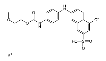 potassium 4-hydroxy-7-[[4-[[(2-methoxyethoxy)carbonyl]amino]phenyl]amino]naphthalene-2-sulphonate结构式