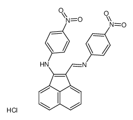 N-(4-nitrophenyl)-2-(((4-nitrophenyl)imino)methyl)acenaphthylen-1-amine hydrochloride结构式