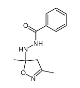 Benzoic acid N'-(3,5-dimethyl-4,5-dihydro-isoxazol-5-yl)-hydrazide Structure