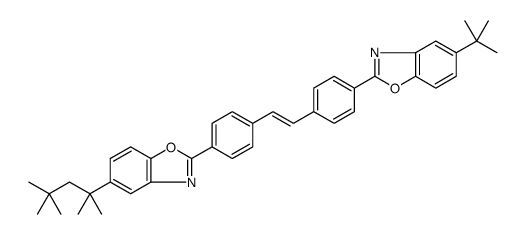 Benzoxazole, 2-[4-[2-[4-[5-(1,1-dimethylethyl)-2-benzoxazolyl]phenyl]ethenyl]phenyl]-5-(1,1,3,3-tetramethylbutyl) Structure