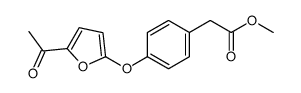 methyl 2-[4-(5-acetylfuran-2-yl)oxyphenyl]acetate结构式
