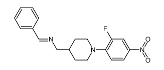 benzylidene[1-(2-fluoro-4-nitrophenyl)piperidine-4-ylmethyl]amine Structure