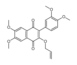 2-allyloxy-6,7-dimethoxy-3-(3,4-dimethoxyphenyl)-1,4-naphthoquinone Structure