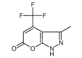 3-methyl-4-trifluoromethyl-1H-pyrano[2,3-c]pyrazol-6-one结构式