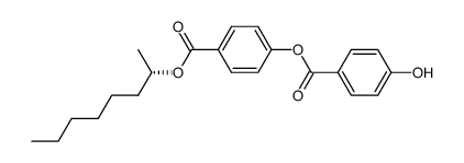 (S)-1-methylheptyl 4-(4-hydroxyphenylcarbonyloxy)benzoate Structure