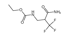 β-Ethoxycarbonylamino-α-trifluormethyl-propionamid结构式