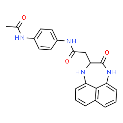 N-[4-(acetylamino)phenyl]-2-(3-oxo-1,2,3,4-tetrahydronaphtho[1,8-ef][1,4]diazepin-2-yl)acetamide picture