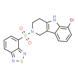 2-(2,1,3-Benzothiadiazol-4-ylsulfonyl)-6-bromo-2,3,4,5-tetrahydro-1H-pyrido[4,3-b]indole结构式