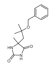 5-(2-benzyloxy-2-methyl-propyl)-5-methyl-imidazolidine-2,4-dione Structure