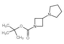 1-(1''-BOC-AZETIDIN-3''-YL)PYRROLIDINE结构式