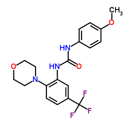 1-(4-Methoxyphenyl)-3-[2-(4-morpholinyl)-5-(trifluoromethyl)phenyl]urea Structure